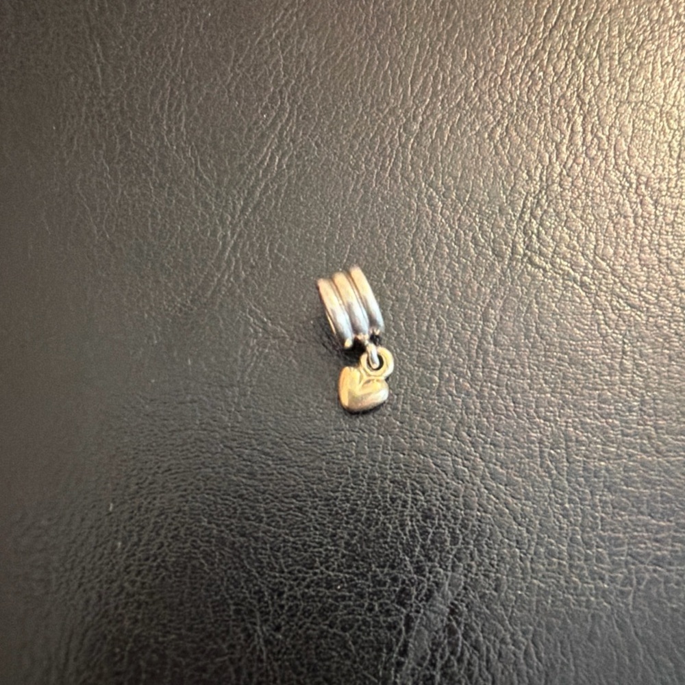 Pandora Authentic Sterling Silver and 14k Gold Heart Charm